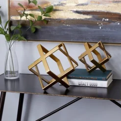 Kirkland's Home Metallic Cube Sculptures, Set Of 2- Statues & Figurines
