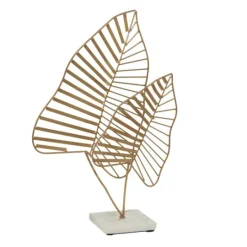 Kirkland's Home Metallic Fern Leaf Sculpture- Statues & Figurines