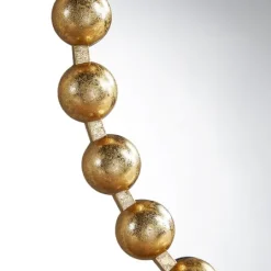 Kirkland's Home Metallic Gold Foiled Beaded Wall Mirror, 27 In.- Decorative Mirrors