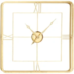 Kirkland's Home Metallic Gold Square Open Face Clock- Clocks