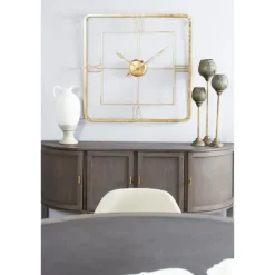 Kirkland's Home Metallic Gold Square Open Face Clock- Clocks
