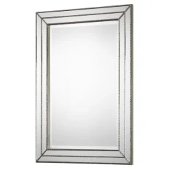 Kirkland's Home Metallic Grooved Texture Wall Mirror- Decorative Mirrors