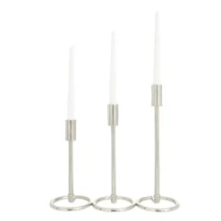 Kirkland's Home Metallic Loop Base Taper Candle Holders, Set Of 3- Candle Holders