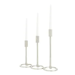 Kirkland's Home Metallic Loop Base Taper Candle Holders, Set Of 3- Candle Holders