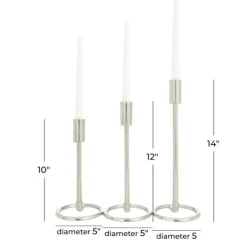 Kirkland's Home Metallic Loop Base Taper Candle Holders, Set Of 3- Candle Holders