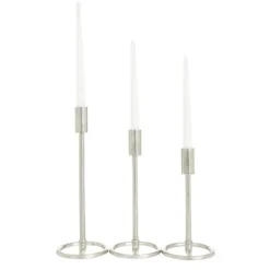 Kirkland's Home Metallic Loop Base Taper Candle Holders, Set Of 3- Candle Holders