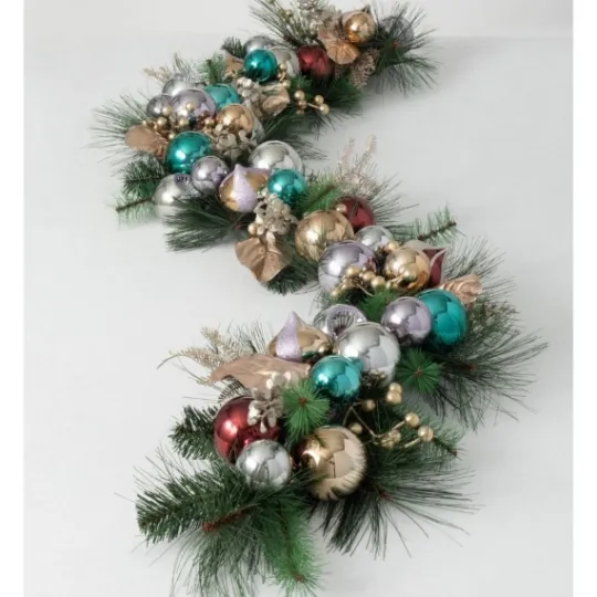 Kirkland's Home Metallic Multicolor Ornaments And Berries Garland- Arrangements & Greenery