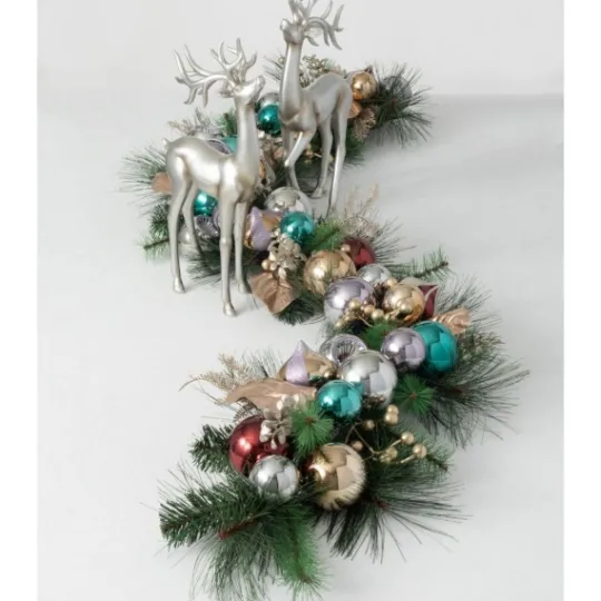 Kirkland's Home Metallic Multicolor Ornaments And Berries Garland- Arrangements & Greenery