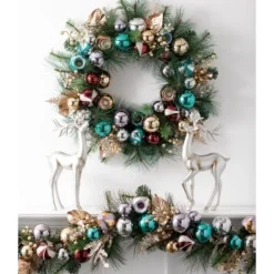 Kirkland's Home Metallic Multicolor Ornaments And Berries Garland- Arrangements & Greenery