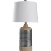 Kirkland's Home Metallic Silver Banded Table Lamp- Table Lamps