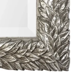 Kirkland's Home Metallic Silver Flowering Leaf Beveled Wall Mirror- Decorative Mirrors