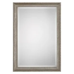 Kirkland's Home Metallic Silver Textured Frame Wall Mirror- Decorative Mirrors