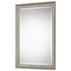 Kirkland's Home Metallic Silver Textured Frame Wall Mirror- Decorative Mirrors