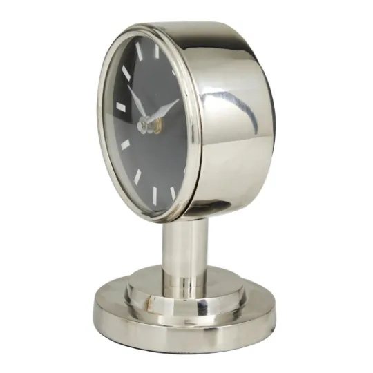 Kirkland's Home Metallic Steel Beveled Base Tabletop Clock- Decorative Accents