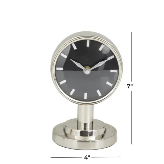 Kirkland's Home Metallic Steel Beveled Base Tabletop Clock- Decorative Accents