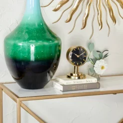 Kirkland's Home Metallic Steel Beveled Base Tabletop Clock- Decorative Accents