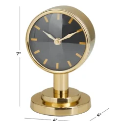 Kirkland's Home Metallic Steel Beveled Base Tabletop Clock- Decorative Accents