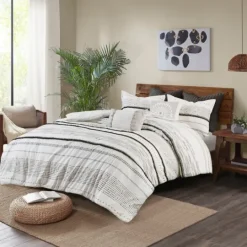 Kirkland's Home Mia Striped 3-Pc. Queen Duvet Cover Set- Duvets
