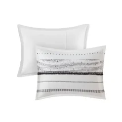 Kirkland's Home Mia White Striped 3-Pc. King Comforter Set- Comforters
