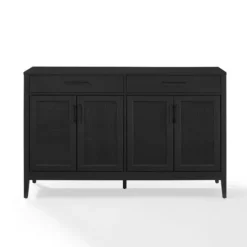 Kirkland's Home Micah Black Rattan Mesh Sideboard Cabinet- Cabinets & Sideboards