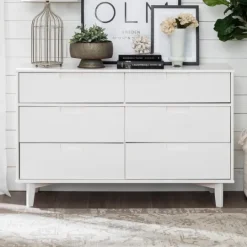 Kirkland's Home Midcentury Grooved Handles Dresser- Dressers & Chests