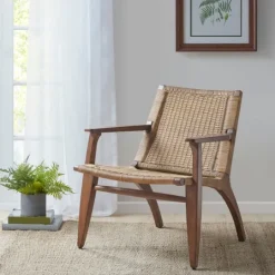 Kirkland's Home Mid-Century Modern Rattan Accent Chair- Accent Chairs
