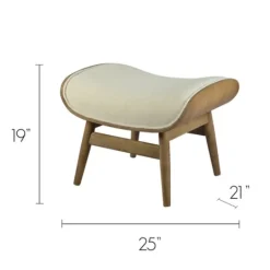 Kirkland's Home Mid-Century Modern Saddle Seat Ottoman- Benches & Ottomans