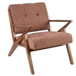 Kirkland's Home Mid-Century Pecan Finish Accent Chair- Accent Chairs