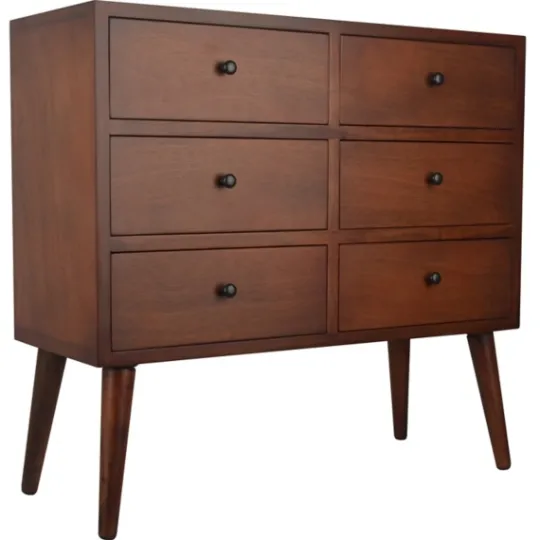 Kirkland's Home Mid-Century Six Drawer Accent Chest- Dressers & Chests