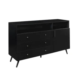 Kirkland's Home Midnight Mid-Century Modern Sideboard- Cabinets & Sideboards