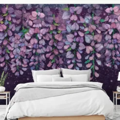 Kirkland's Home Midnight Purple Wisteria Peel And Stick Wall Mural- Wall Murals & Wall Decals