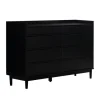 Kirkland's Home Midnight Solid Wood Pull Tab Large Dresser- Dressers & Chests