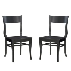 Kirkland's Home Midnight Wave Frame Dining Chairs, Set Of 2- Dining Chairs