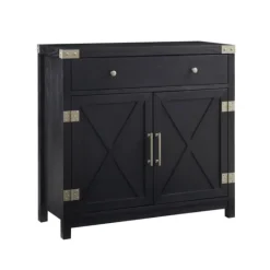 Kirkland's Home Midnight X-Shaped Doors Decorative Chest- Cabinets & Sideboards