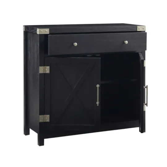 Kirkland's Home Midnight X-Shaped Doors Decorative Chest- Cabinets & Sideboards