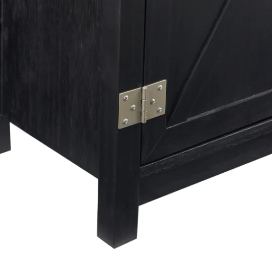 Kirkland's Home Midnight X-Shaped Doors Decorative Chest- Cabinets & Sideboards