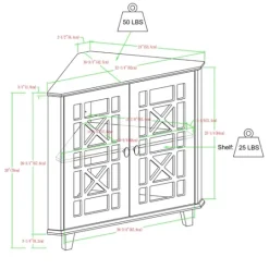 Kirkland's Home Mikie Corner Cabinet- Cabinets & Sideboards