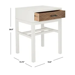 Kirkland's Home Milo Honey Herringbone Accent Table- Accent & End Tables