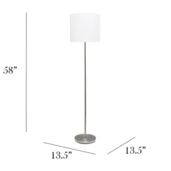 Kirkland's Home Minimal Brushed Nickel Stem Floor Lamp- Floor Lamps