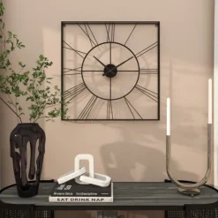 Kirkland's Home Minimal Square Open Face Clock- Clocks