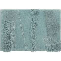 Kirkland's Home Mint Asymmetrical Cotton Bath Mat, 60 In.- Bathroom Rugs