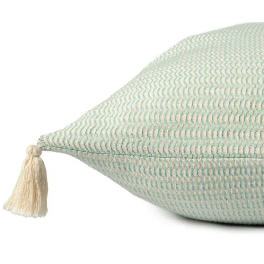 Kirkland's Home Mint Trapeze Organic Cotton Throw Pillow- Pillows
