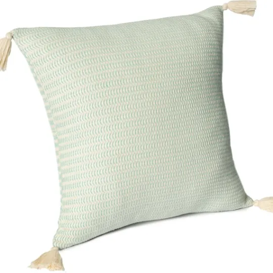 Kirkland's Home Mint Trapeze Organic Cotton Throw Pillow- Pillows