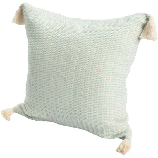 Kirkland's Home Mint Trapeze Organic Cotton Throw Pillow- Pillows
