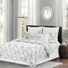 Kirkland's Home Miriam Floral & Stripe 3-Pc. Full/Queen Quilt Set- Quilts