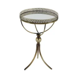 Kirkland's Home Mirror Top Metal Accent Table- Accent & End Tables