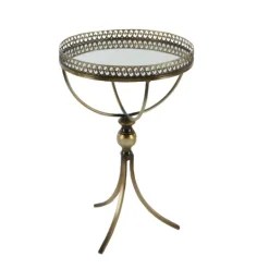 Kirkland's Home Mirror Top Metal Accent Table- Accent & End Tables