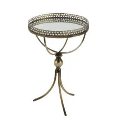 Kirkland's Home Mirror Top Metal Accent Table- Accent & End Tables