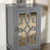 Kirkland's Home Mirrored 1-Door Cabinet With Overlay Pattern- Cabinets & Sideboards