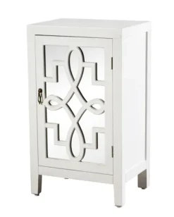Kirkland's Home Mirrored 1-Door Cabinet With Overlay Pattern- Cabinets & Sideboards